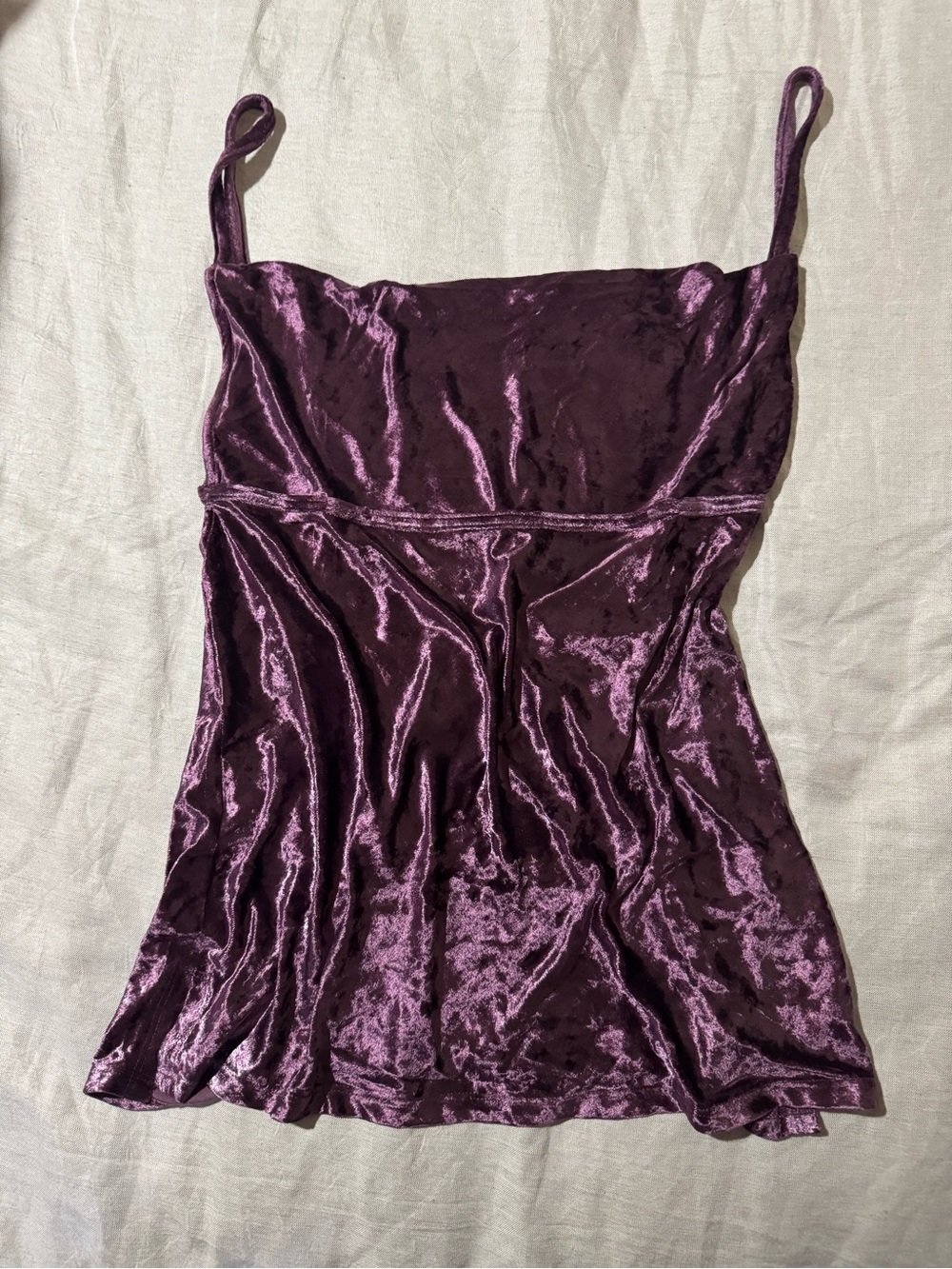 Free People Women’s Top All Night Velvet Tunic Fig Jam Size L Nwt